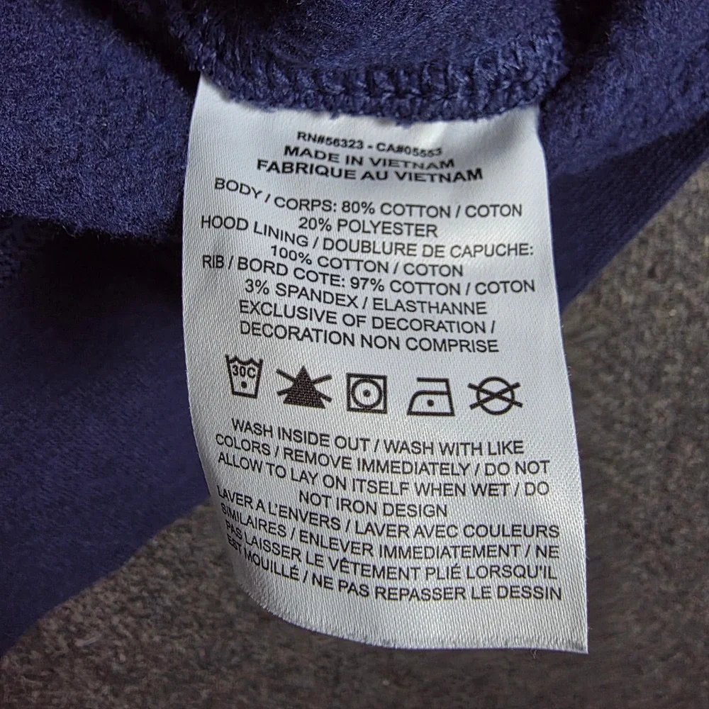 Nike Hoodie Mens Large Blue Double Center Swoosh Graphic Pullover Fleece EUC